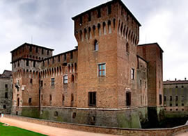 Die Mantova-Stadt von Kunst und Kultur: die Burg von San Giorgio
